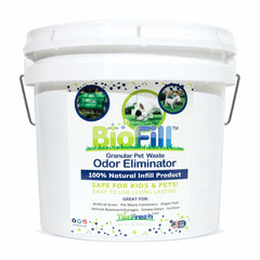 BioTurf granulés d'infill pour pelouse artificielle absorbant les odeurs.