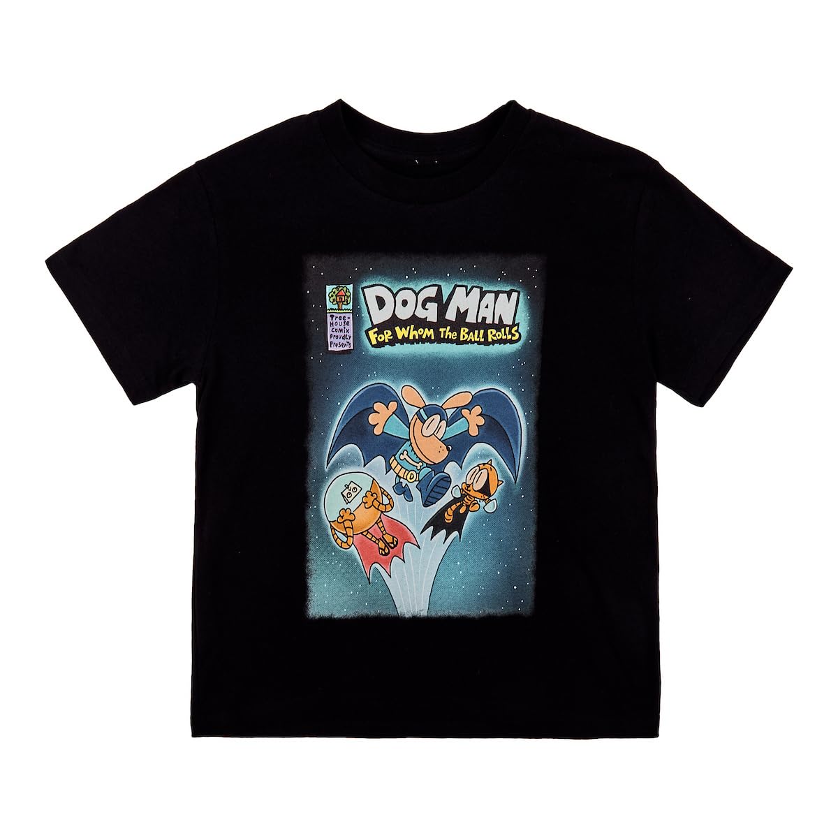 Design officiel Dog Man par Bioworld sur un tee-shirt tendance.