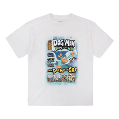 Tee-shirts Dog Man à impressions vives pour un style décontracté.