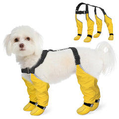 BiPawTi botte suspendeur chien, premier plan sur les sangles renforcées et l’ajustement sécurisé.