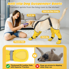 BiPawTi bottes réfléchissantes pour chien améliorant la visibilité nocturne.