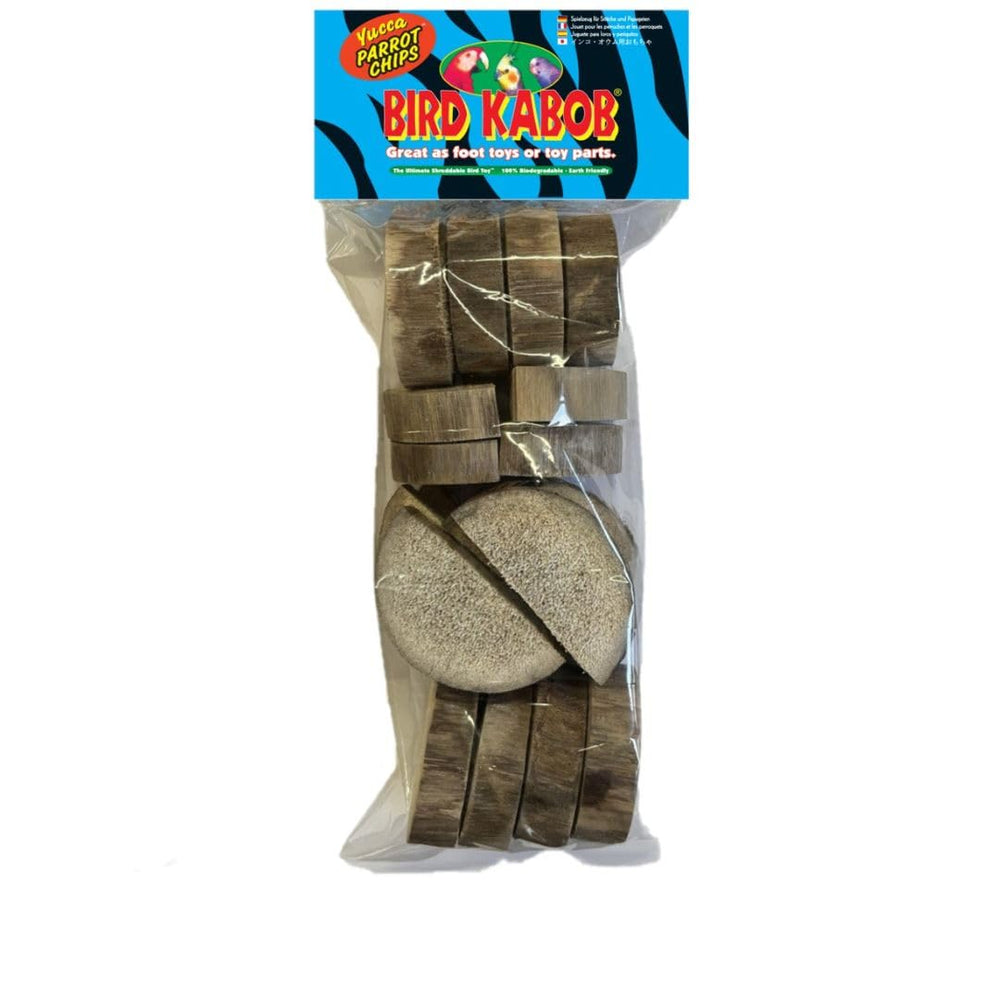 Bird Kabob Yucca Parrot Chips emballage écologique pour perroquet.