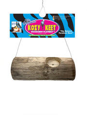 Nid en bois Woodchew Playnest Wesco Pet Kozy Keet, favorisant le rongement naturel et l’activité du perroquet.