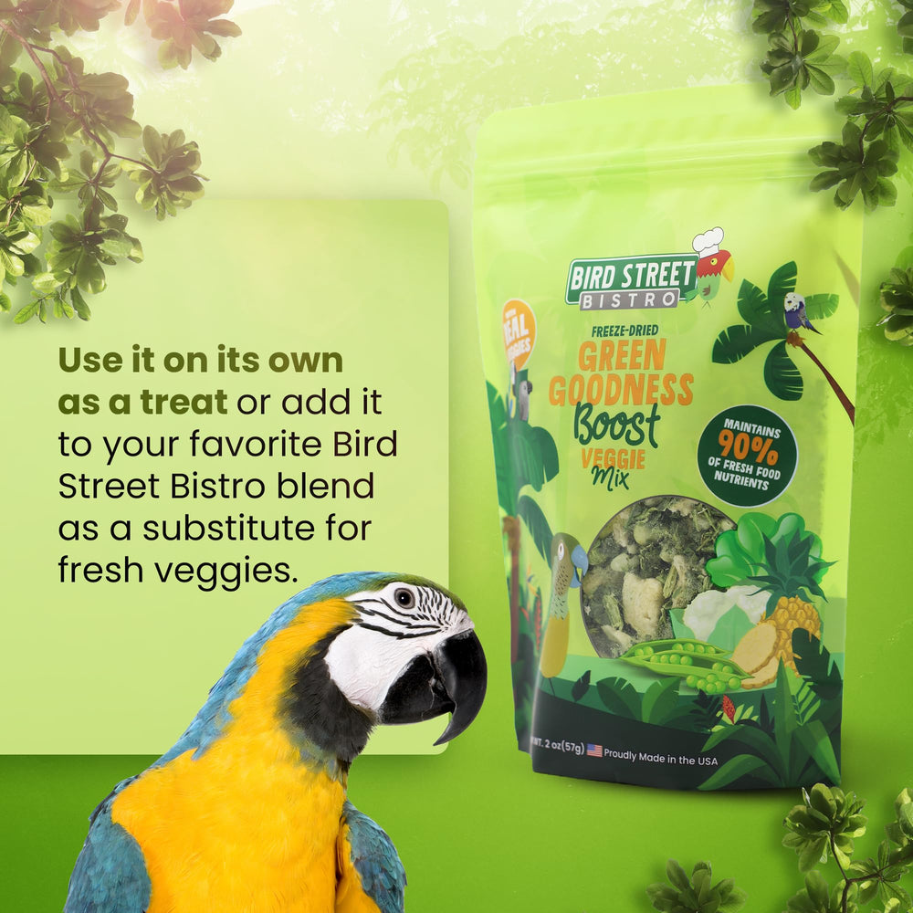 Bird Street Bistro: bol nutritif illustré pour perruches et oiseaux.