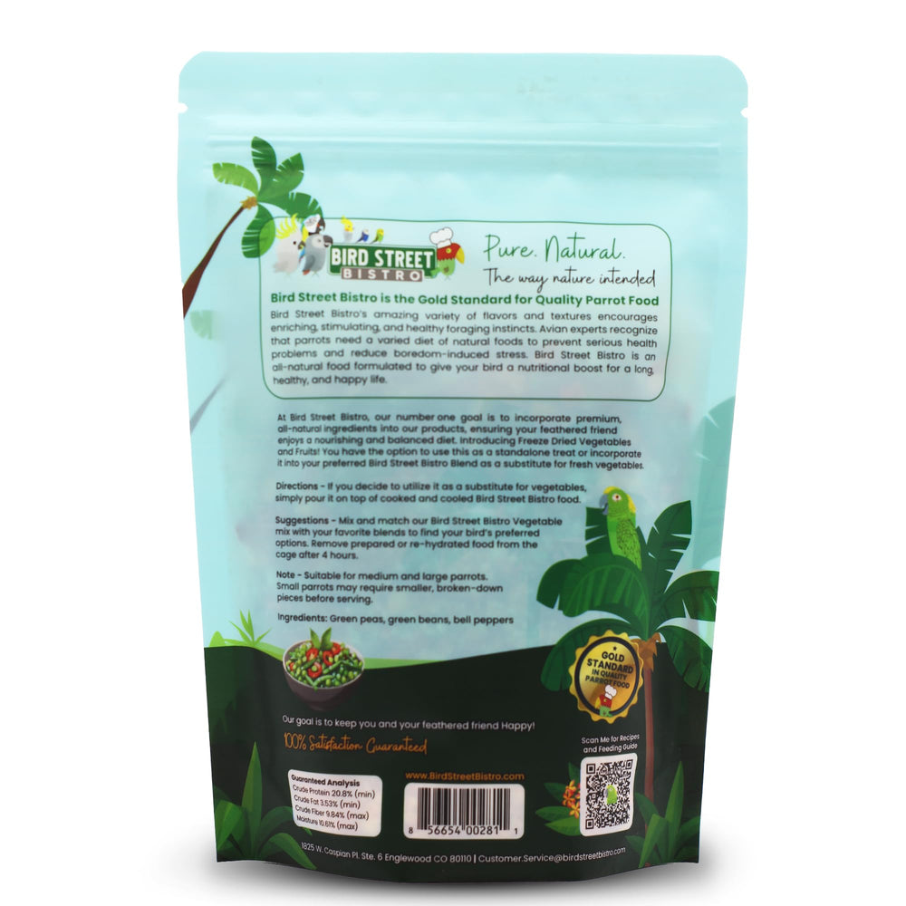 Bird Street Bistro Emballage etiquettes naturels, informations claires sur les ingrédients naturels