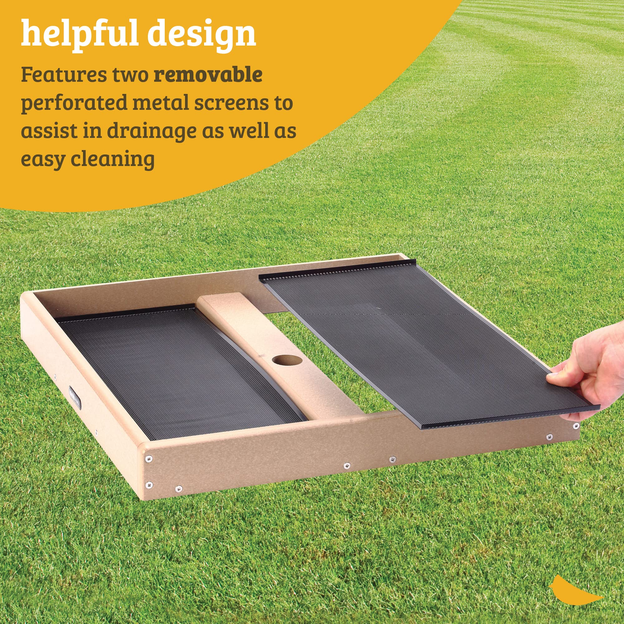 Birds Choice plateau ouvert drainage-perfore: fond perforé assure drainage et nettoyage facilité.