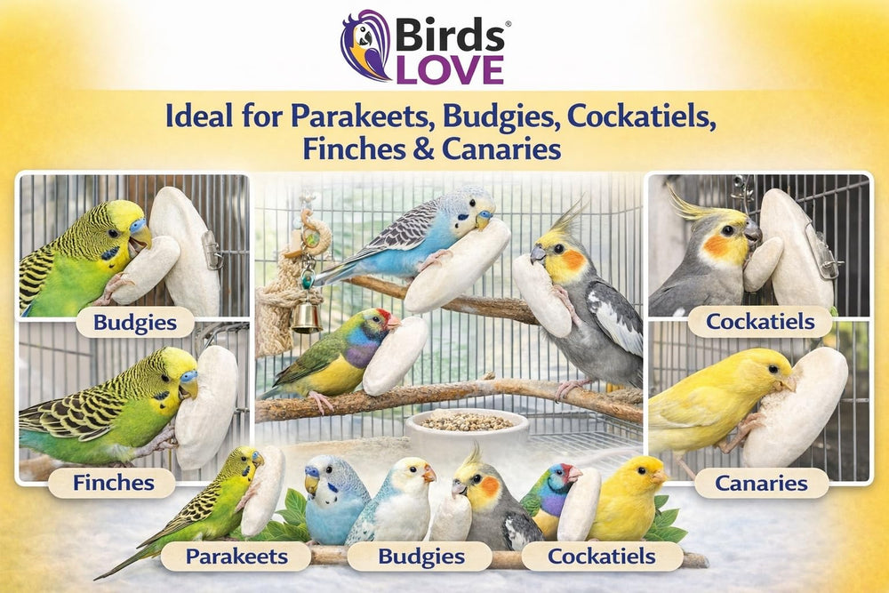 Birds LOVE moment de mastication quotidien pour les perruches.