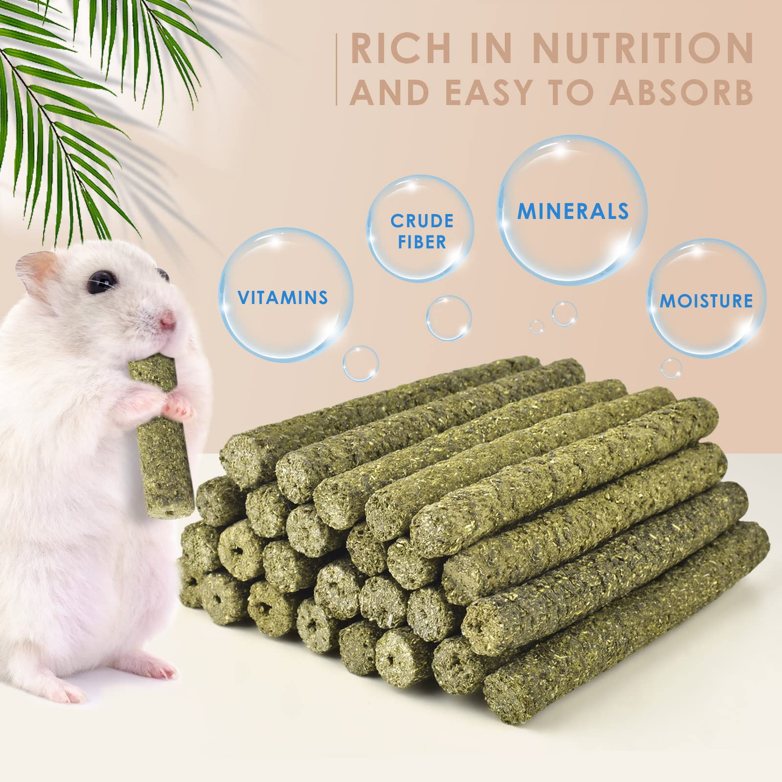 Bissap baton nets foin Timothy pour chinchillas, stimulant la mastication et l activité naturelle