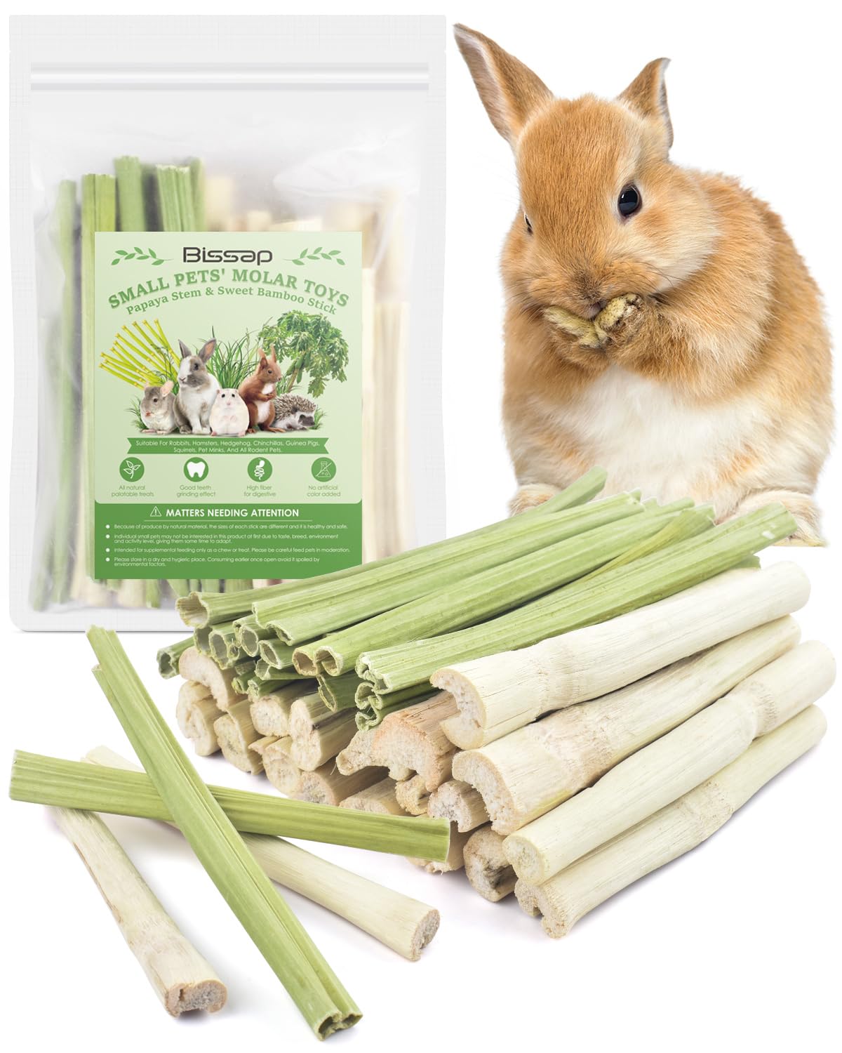 Bissap batonnet mâche lapin: friandise naturelle pour stimulation et jeu.