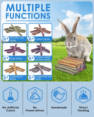 Bissap batonnet carotte, stimule le jeu et la mastication chez le petit animal.