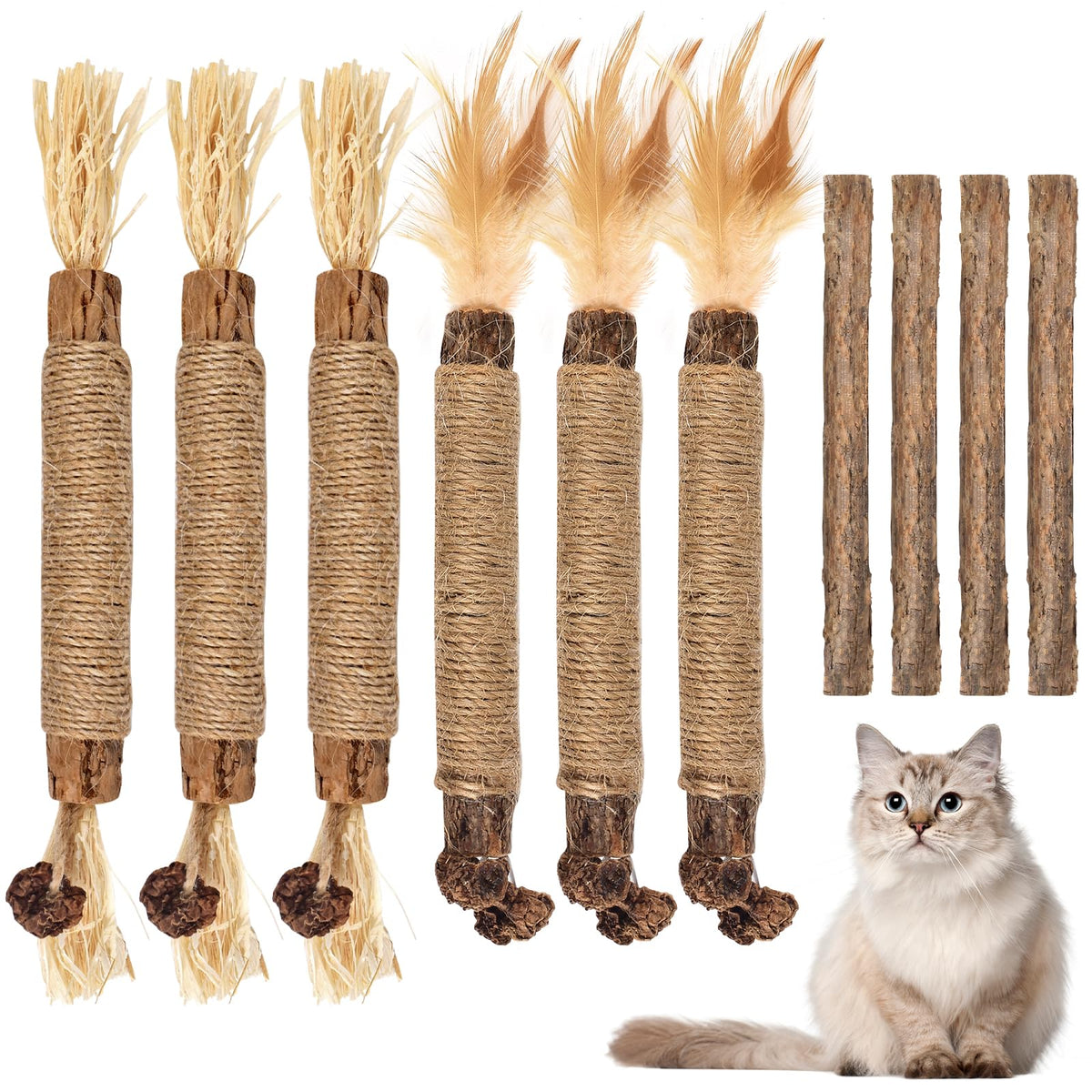 Bissap batonnet silvervine pack, stimulation ludique pour chats.