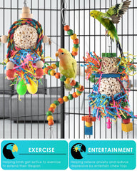 Jouet Bissap conure: bandes de papier coloré, encouragent le grignotage sûr.
