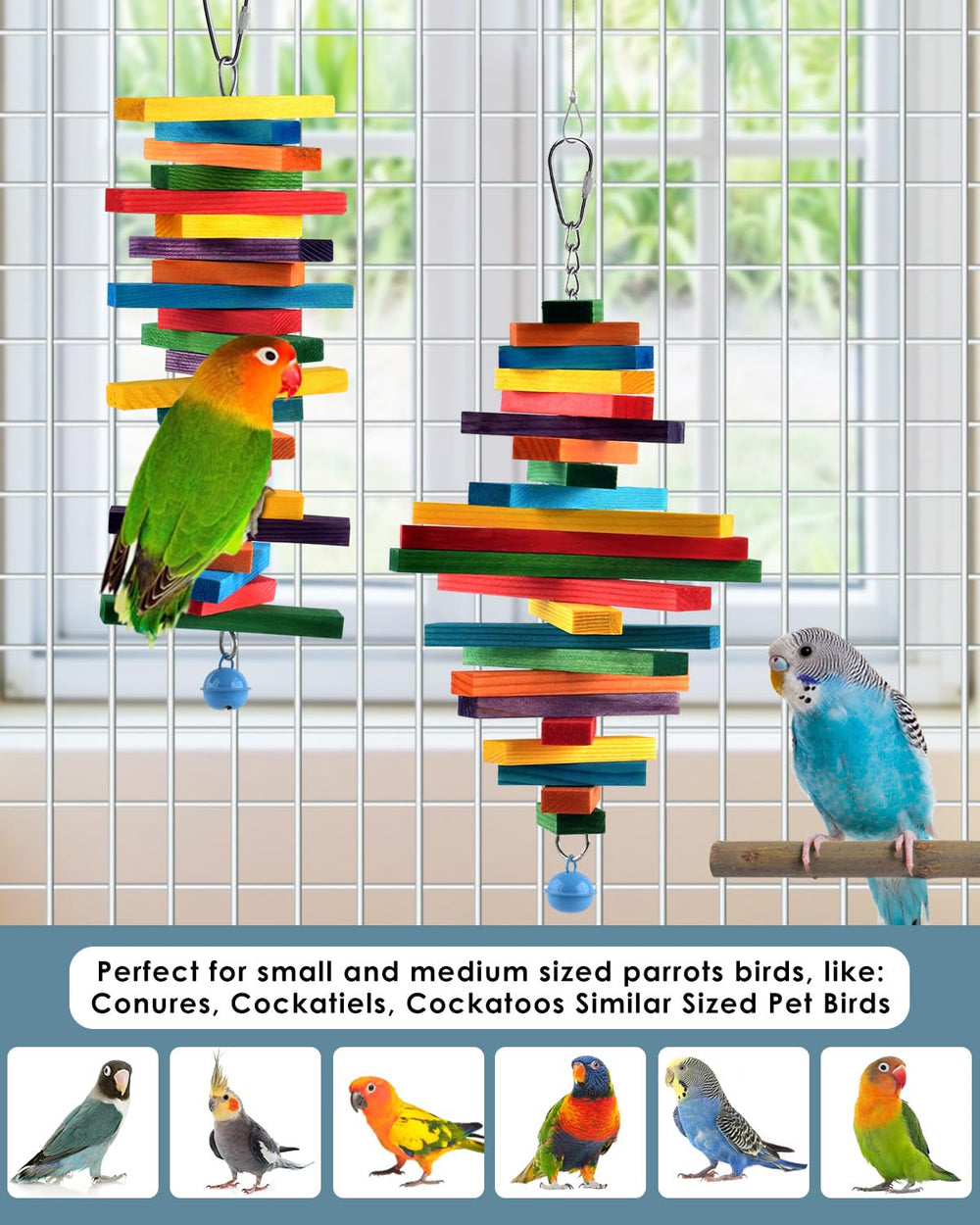Jouet Bissap éducation comportement, favorise habitudes positives chez les oiseaux similaires.