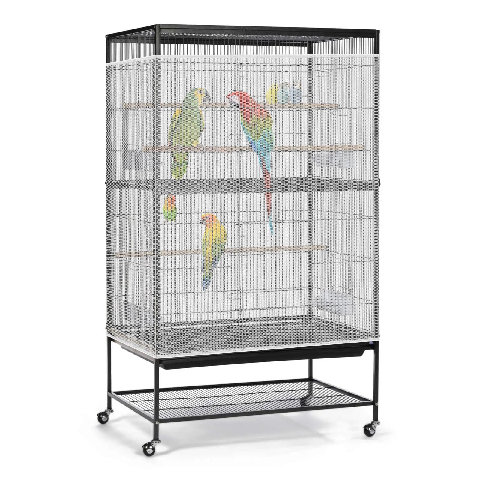 Garde-graines Bissap pour cage en nylon, garde les graines et évite le désordre.