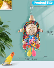Jouet Bissap Conure foraging en papier coloré pour le grignotage sécurisé.