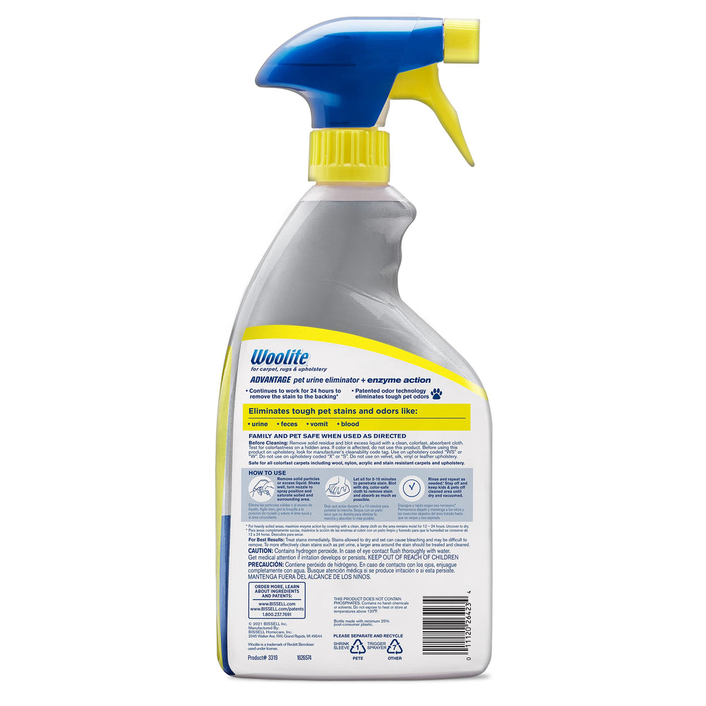 Bissell Woolite Avantage – action enzymatique qui agit sur les taches