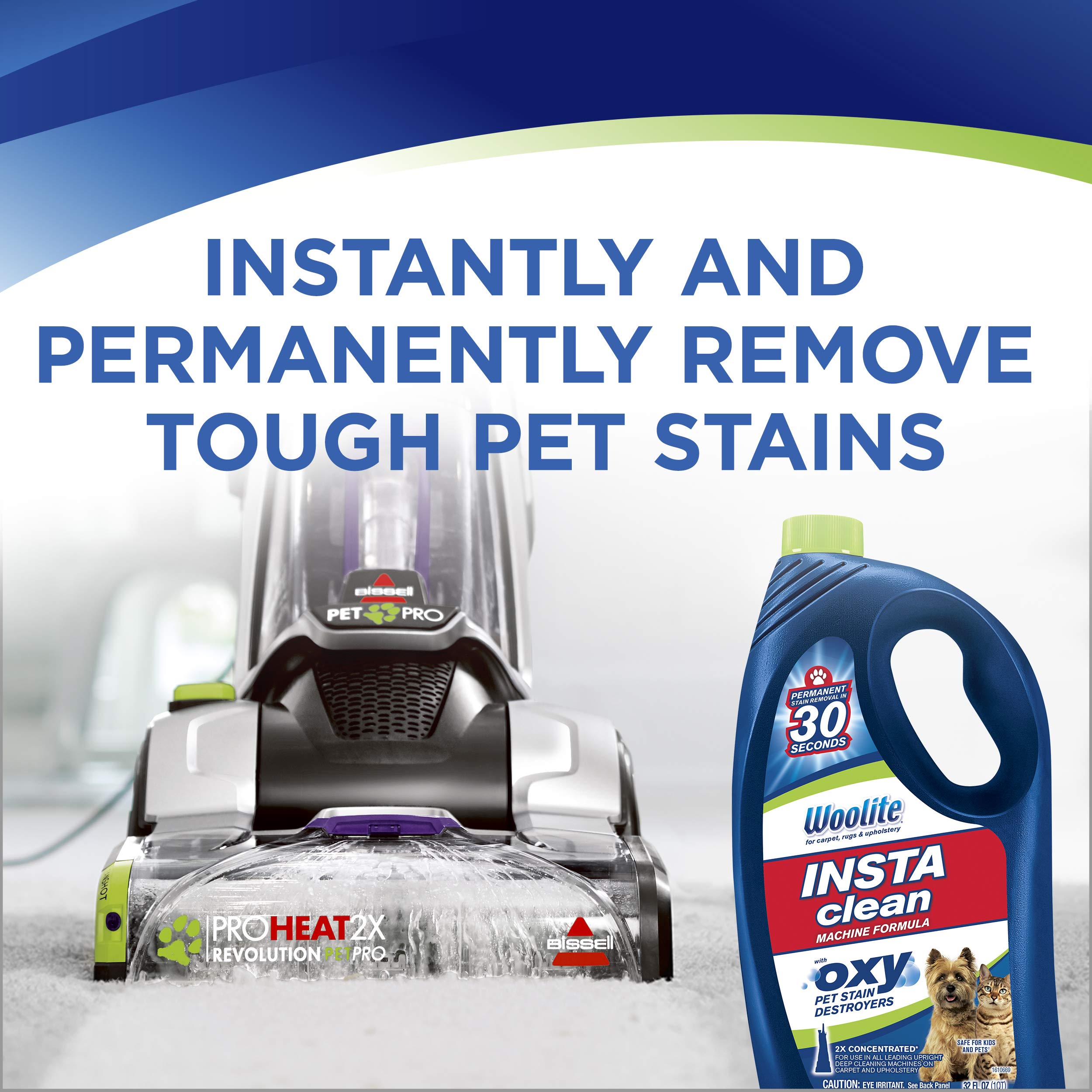 Bissell Woolite InstaClean Pet, détachage rapide en 30 secondes pour taches tenaces