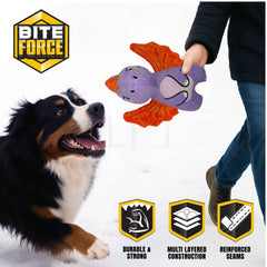 Dino Bite Force en peluche grand format pour chiens forts.