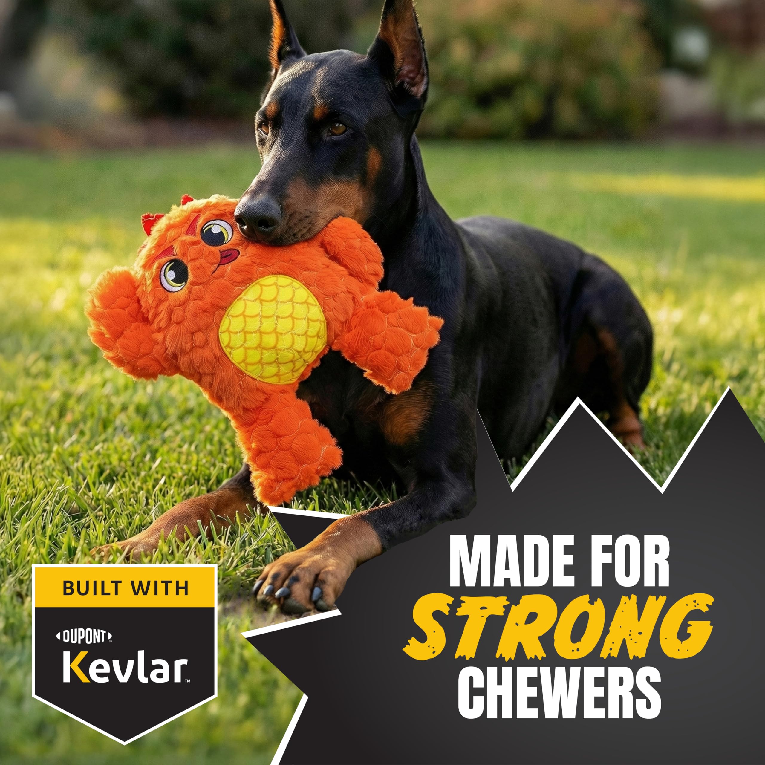 Jouet Bite Force renforcé Kevlar, parfait pour chiens qui mordent fort.