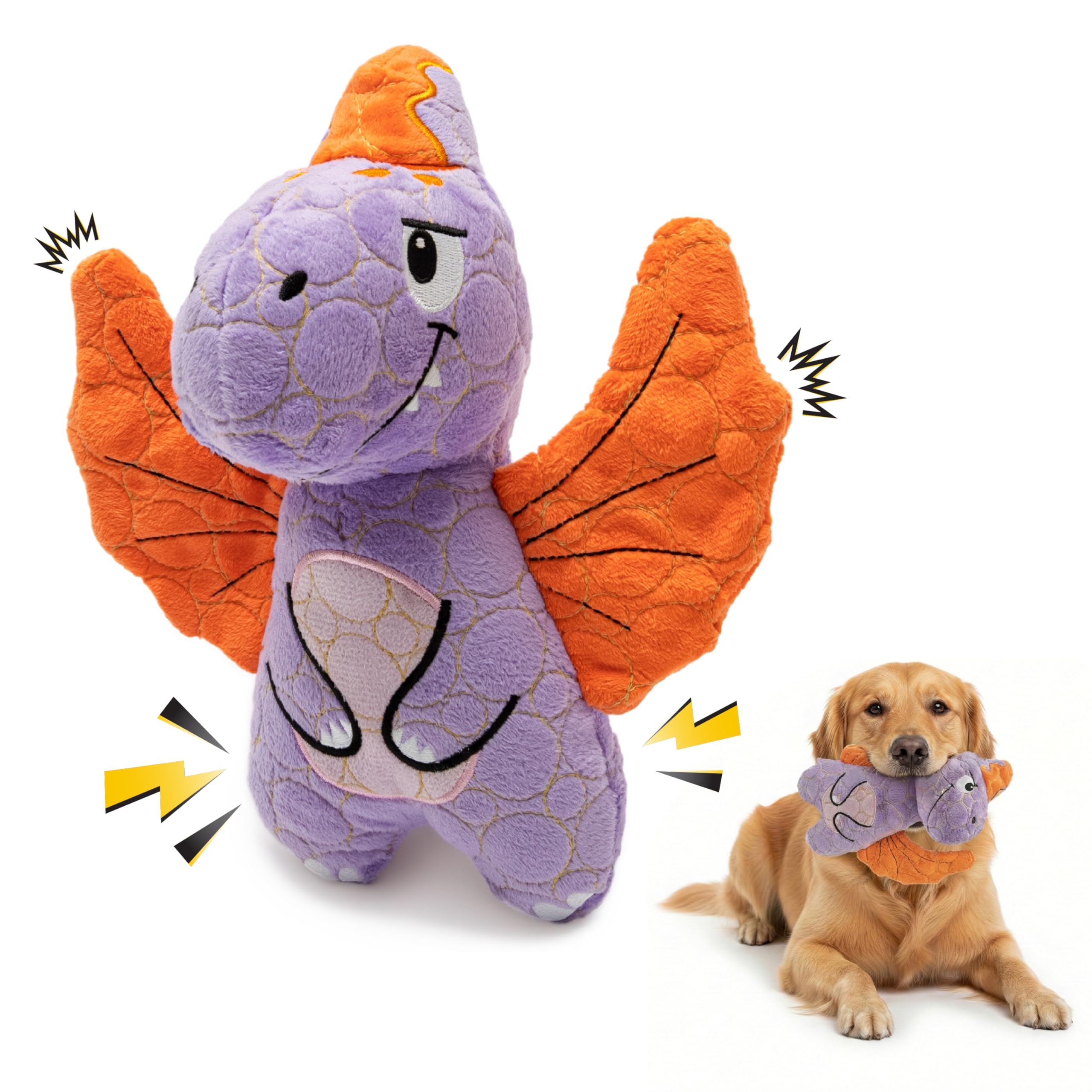 Jouet Bite Force Dino violet qui crie, stimulation du jeu durable.