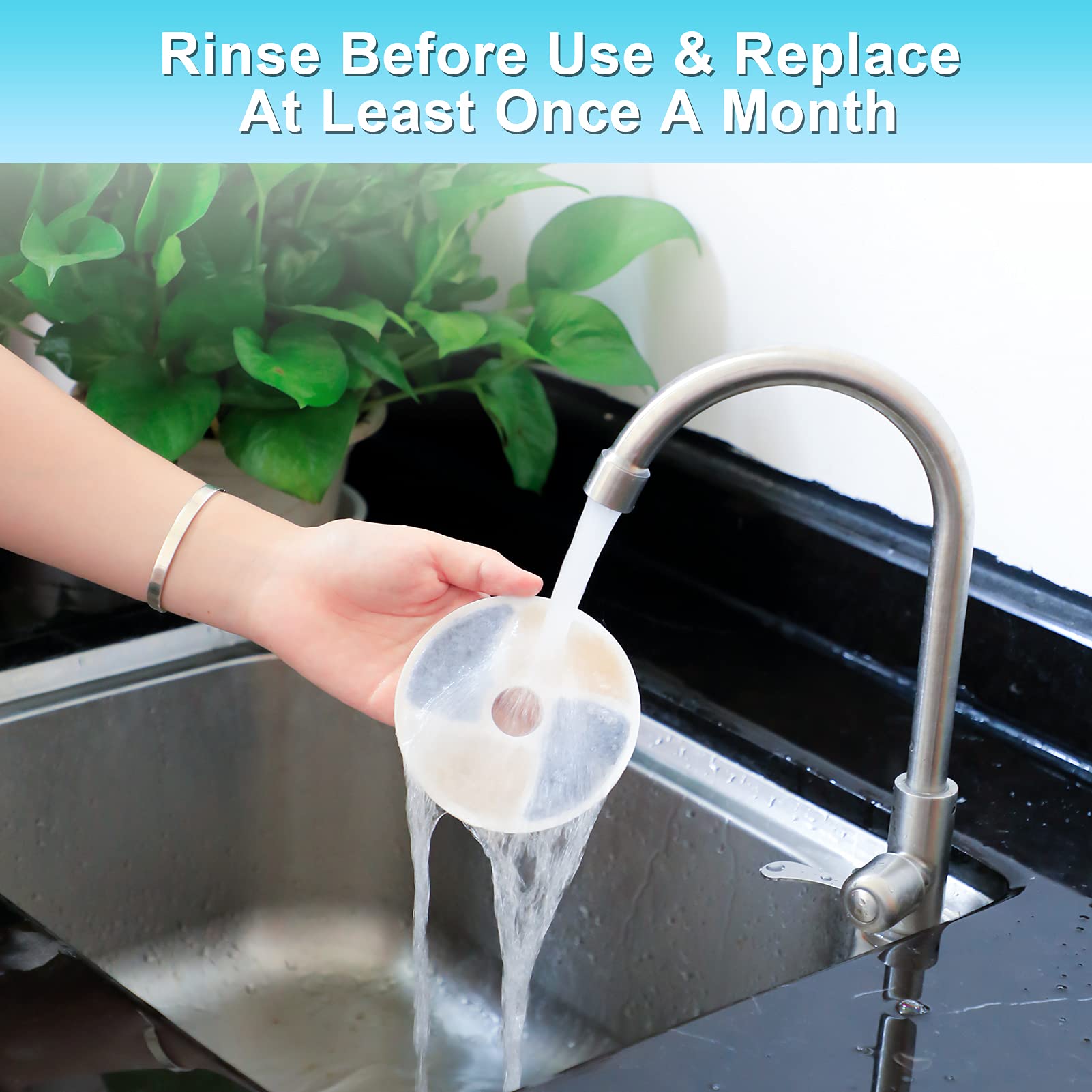 Biubiucat filtre pour fontaine chat, résine échange-ion douceur goût