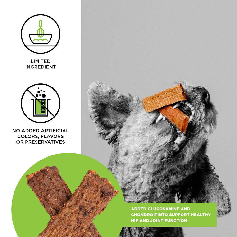 BIXBI jerky poulet sans céréales convient aux chiens sensibles ou intolérants.