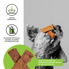 BIXBI jerky poulet sans céréales convient aux chiens sensibles ou intolérants.