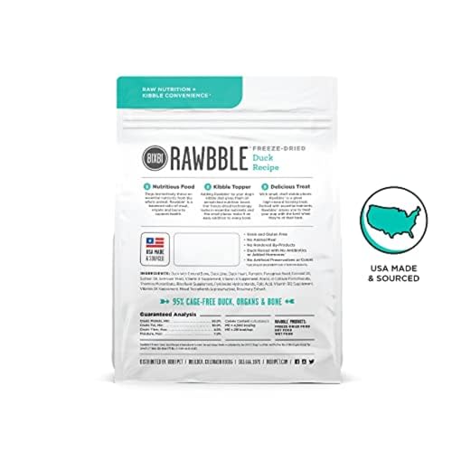 Morceaux canard lyophilisés, riches en protéines pour votre chien.
