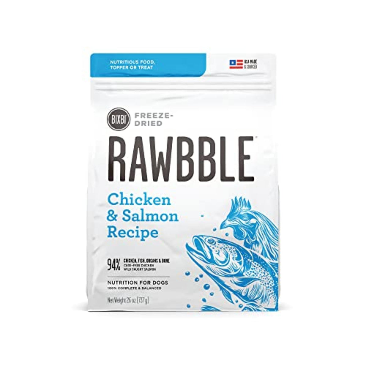 Emballage BIXBI Liberty et étiquette claire, présentation premium.