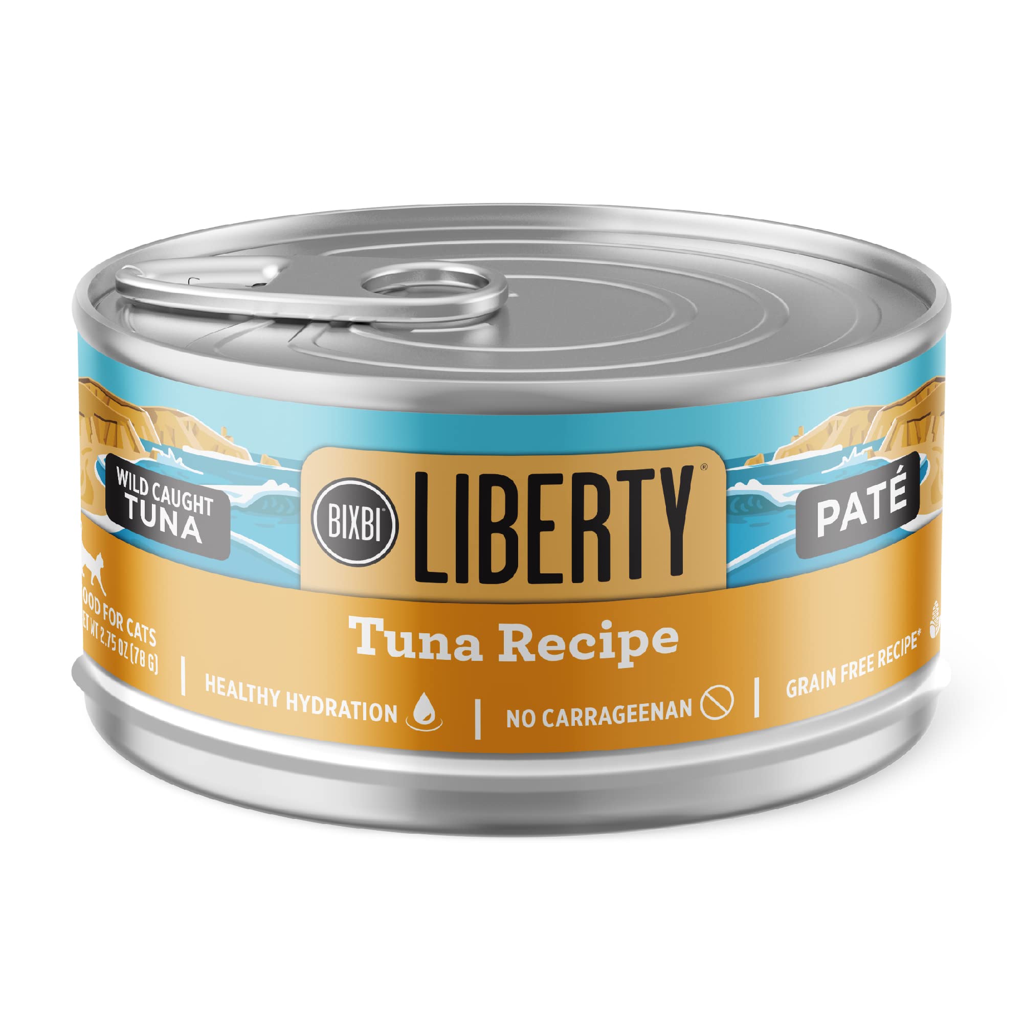 BIXBI Liberty thon en pâté, boîte 24 x 2,75 oz, repas pour chats actifs