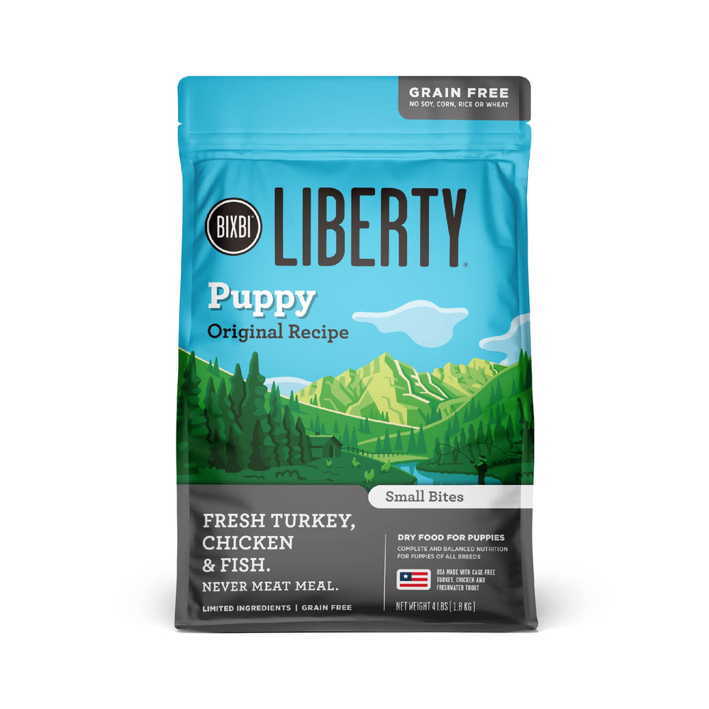 BIXBI Liberty – premier ingrédient poulet, digestibilité améliorée pour chiots actifs.