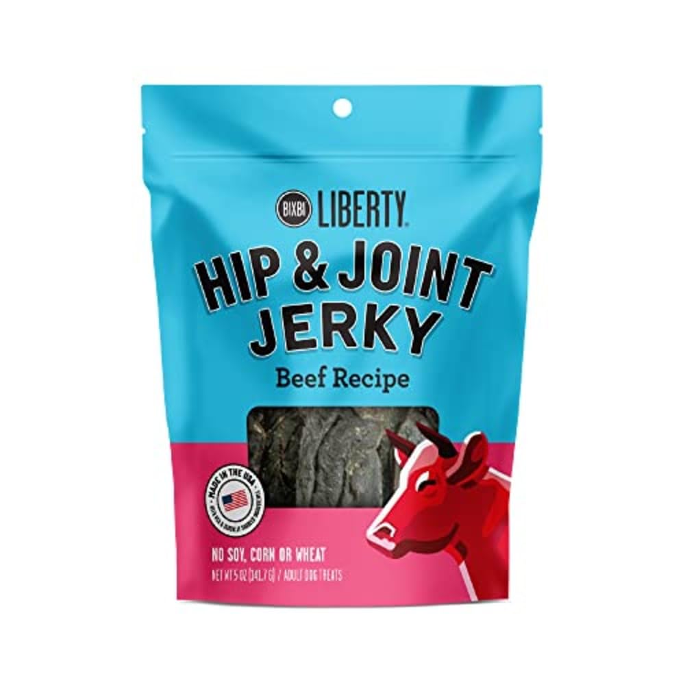 Friandises BIXBI Liberty dans un sachet pour chien, protéinées et goût boeuf.