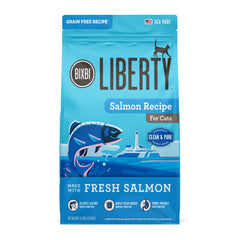BIXBI Liberty saumon croquettes: sac pratique et riches en protéines pour chats.