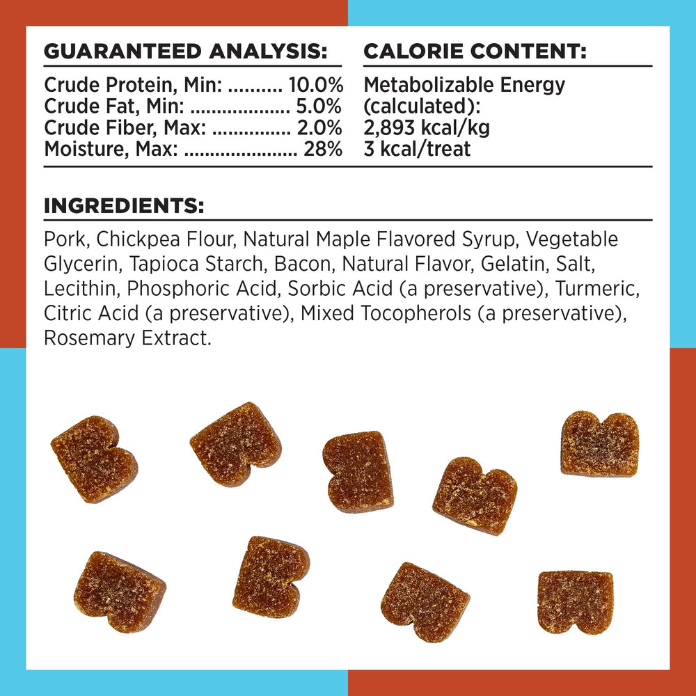 Goût bacon riche, faible en calories, récompense saine pour chien