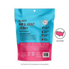 Tranches de jerky BIXBI Liberty au boeuf, texture appétissante et protéines.