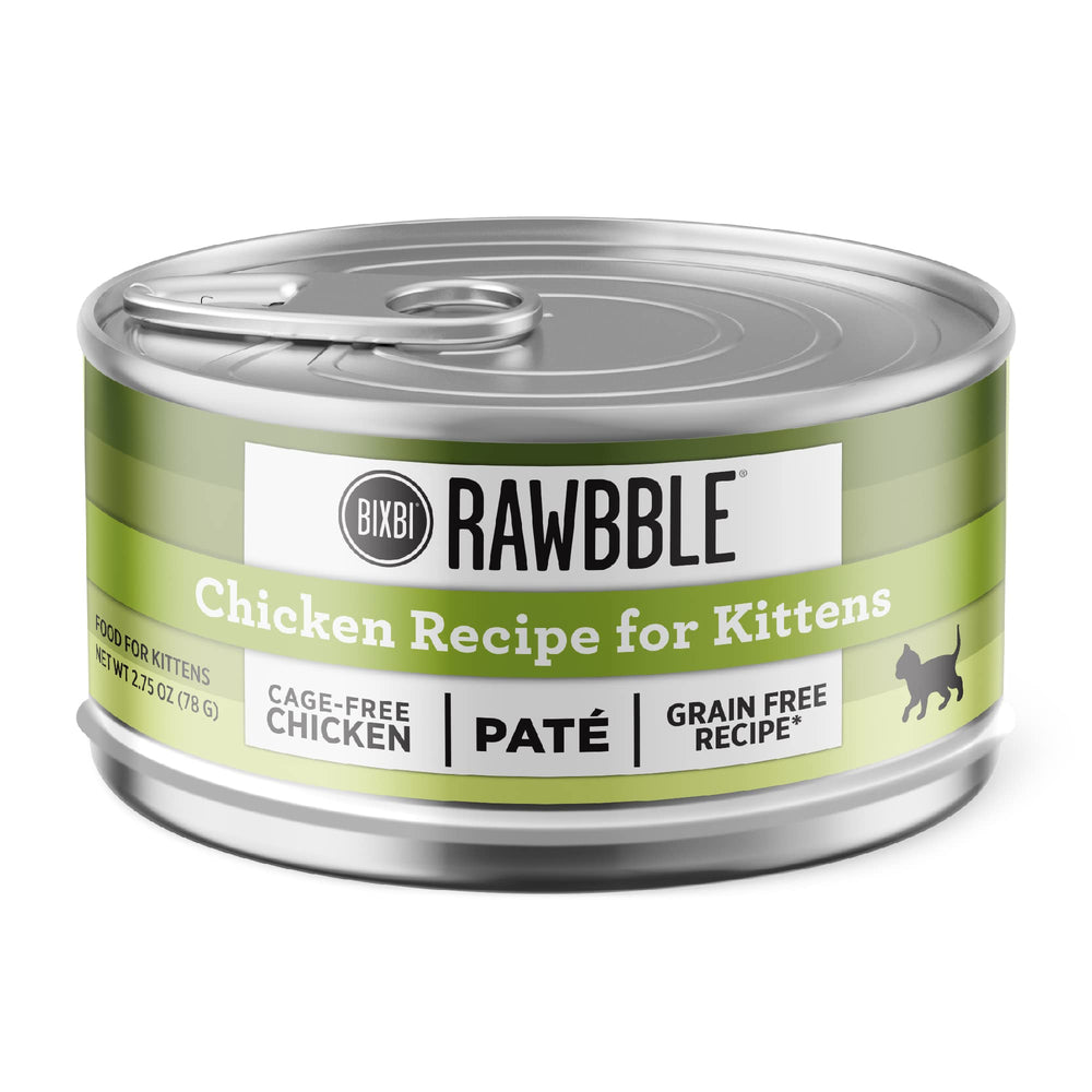 BIXBI Rawbble Chaton Pâté en Boîte, texture onctueuse pour repas humide des chatons.