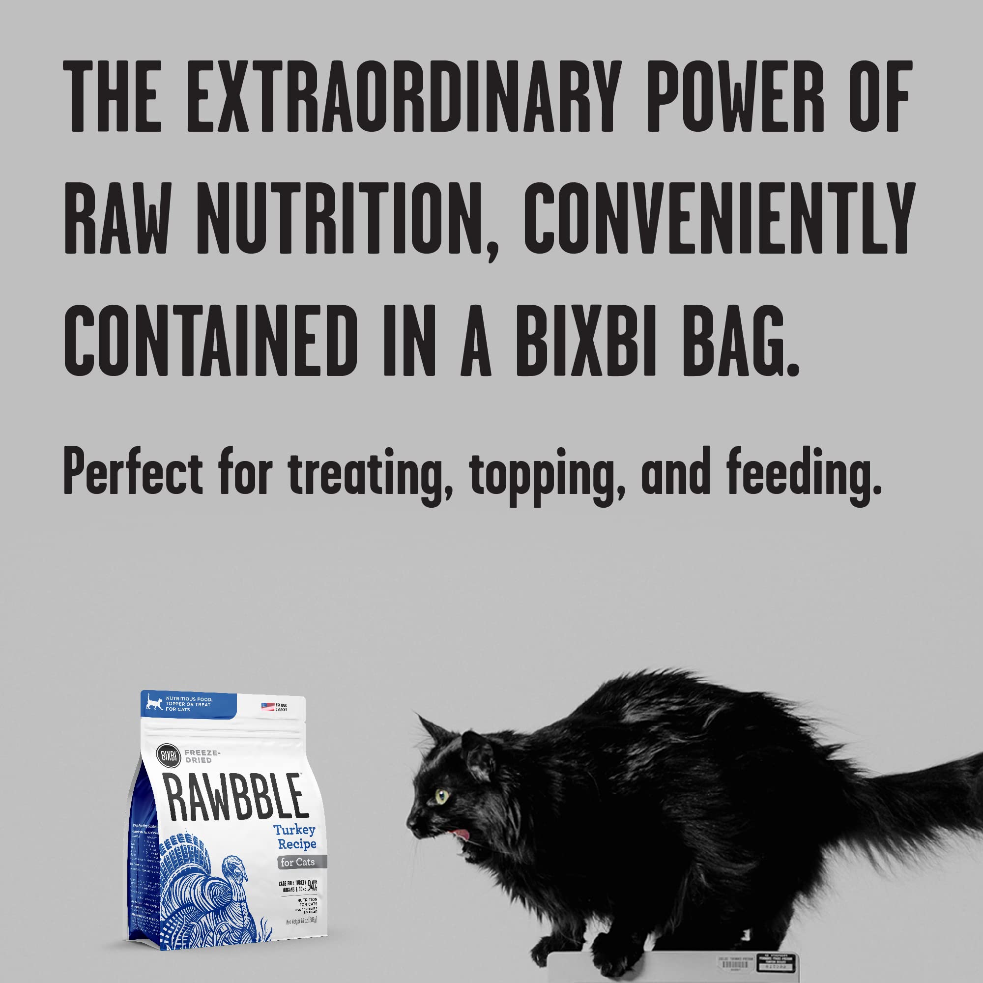 BIXBI RAWBBLE sans céréales : option adaptée à certains régimes sans céréales.