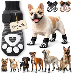 Chaussettes anti-glisse Bixie portées par un chien pour traction accrue