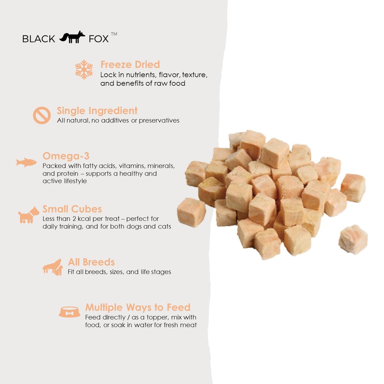 Cubes BLACK FOX pour chiens et chats adaptés à tous les niveaux d'entraînement.