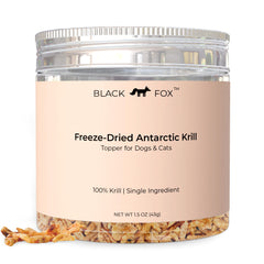 BLACK FOX friandise krill antarctique, paquet-ouvert, pratique pour récompenser l'animal.