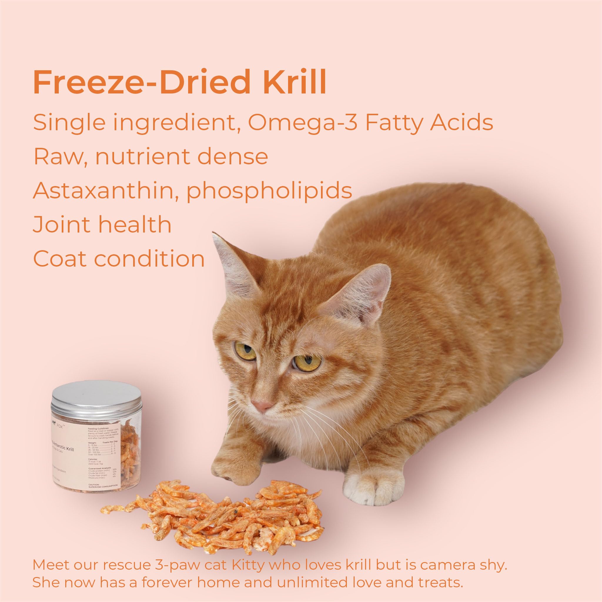 BLACK FOX friandise krill antarctique, utilisation chiens, complément savoureux pour le repas.