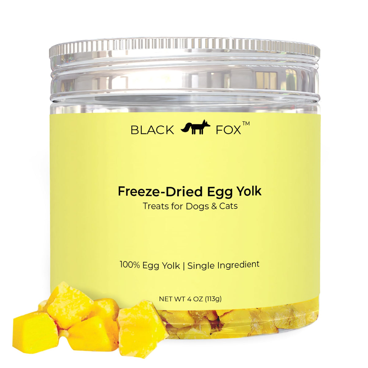 Friandise BLACK FOX œuf jaune séché avec texture croustillante idéale pour chiens et chats