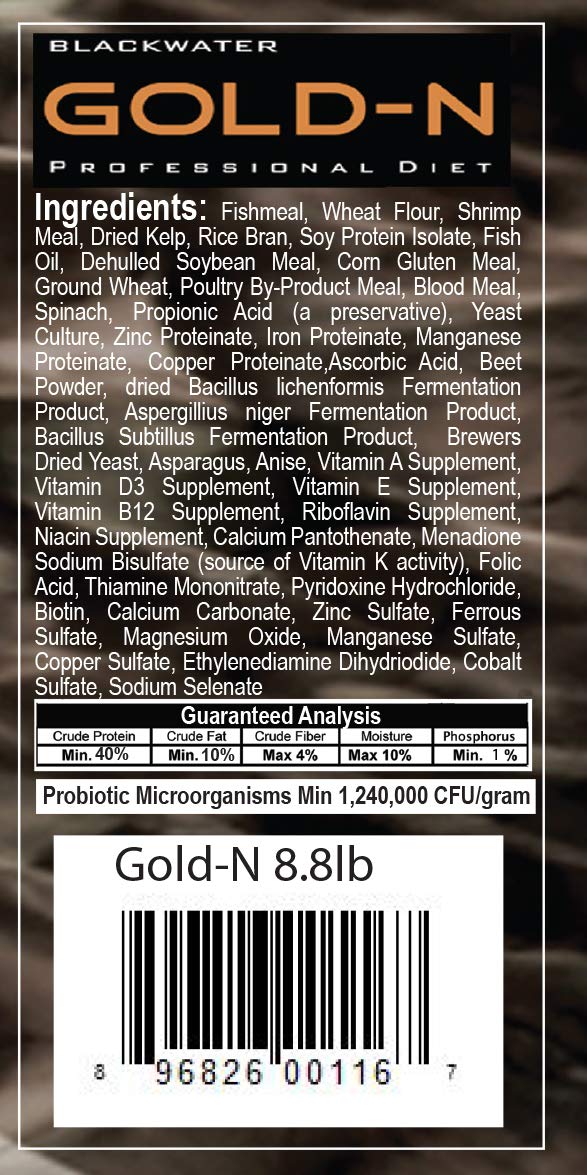 Probiotiques intégrés dans Blackwater Gold-N favorisant digestion et réduction potentielle des déchets.