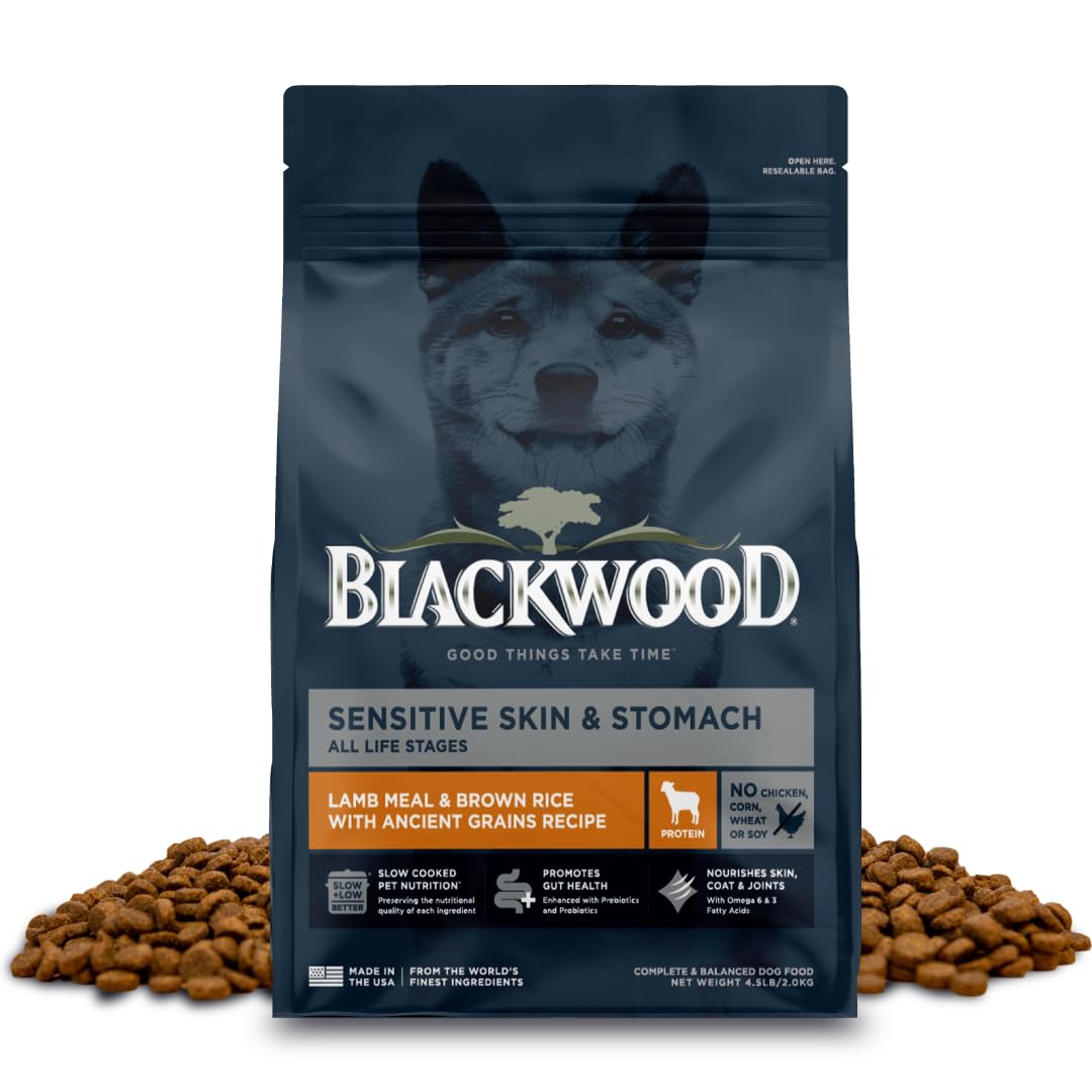 Blackwood croquettes sensibles pour chien: texture riche et peau saine.
