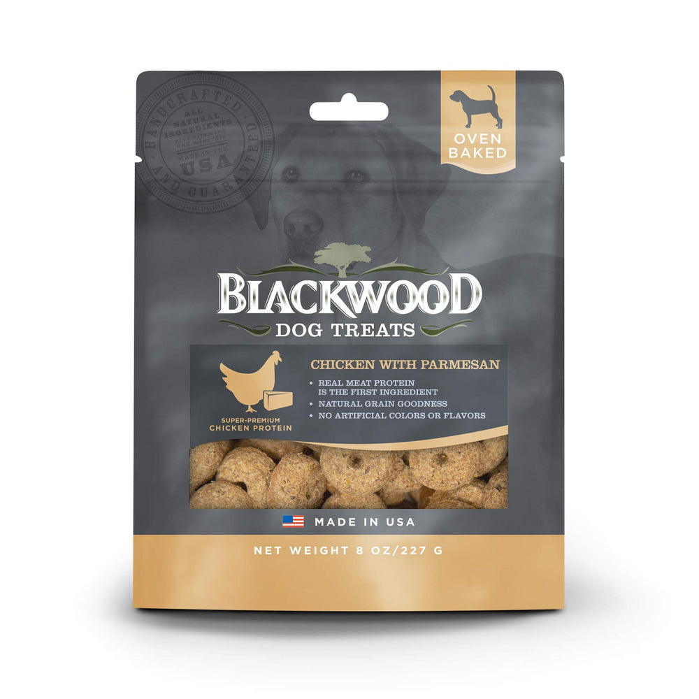 Friandises Blackwood poulet parmesan pour chien, récompense savoureuse et pratique.