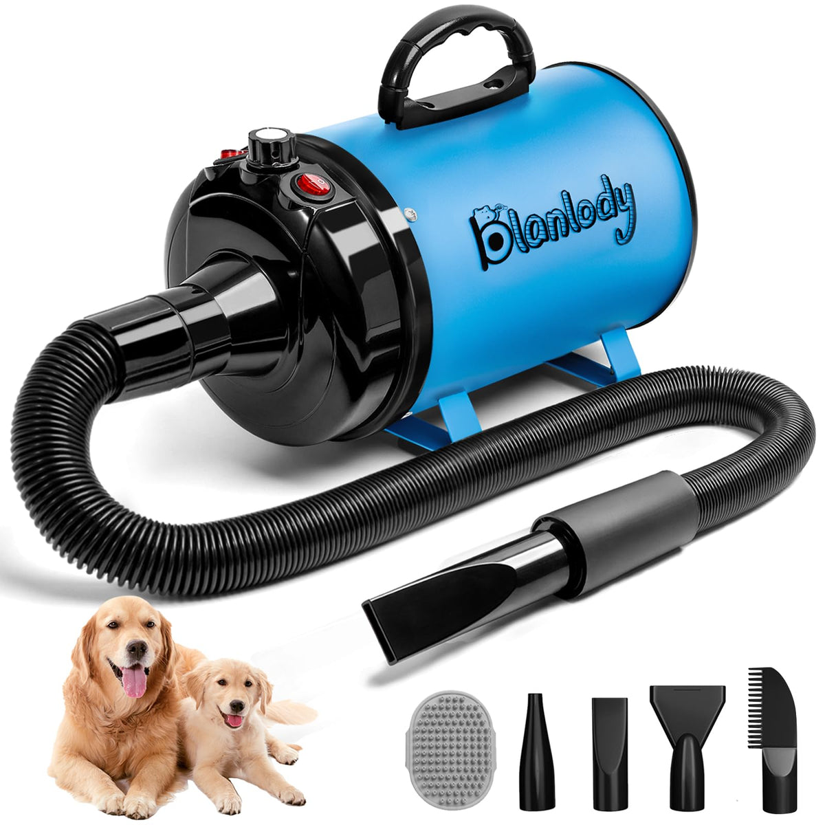 Blanlody sécheur chien puissance 3800W, séchage rapide et efficace.
