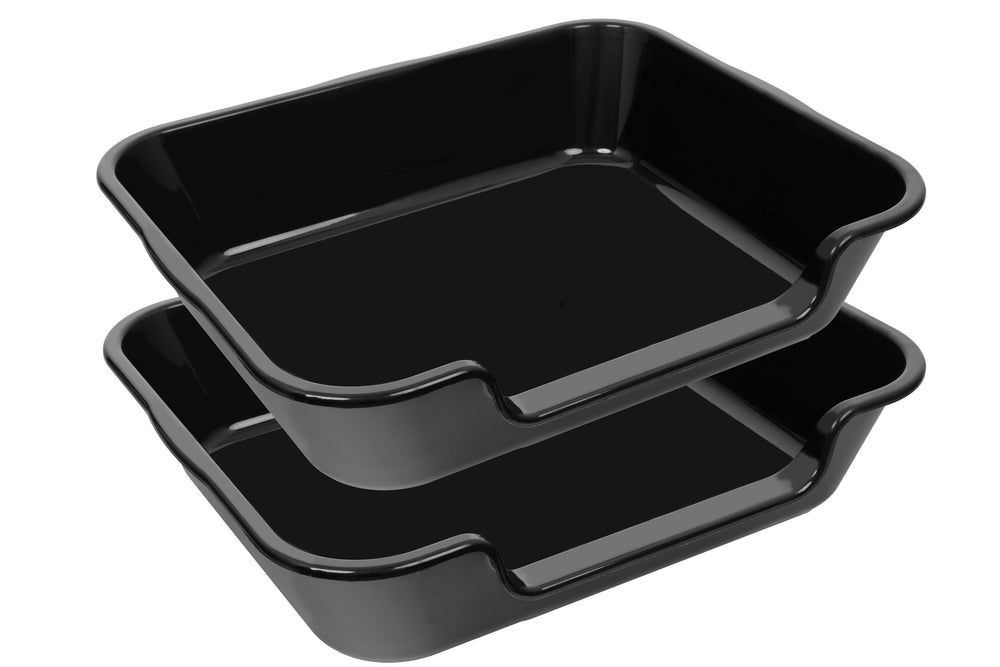 Blaucasa pack deux litières extr-larges en ABS, pratique pour plusieurs animaux.