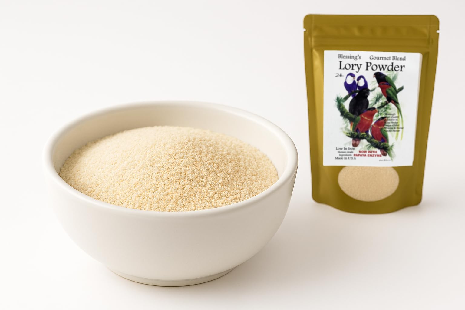 Blessings Gourmet Lory - sans protéine de pois et spiruline.