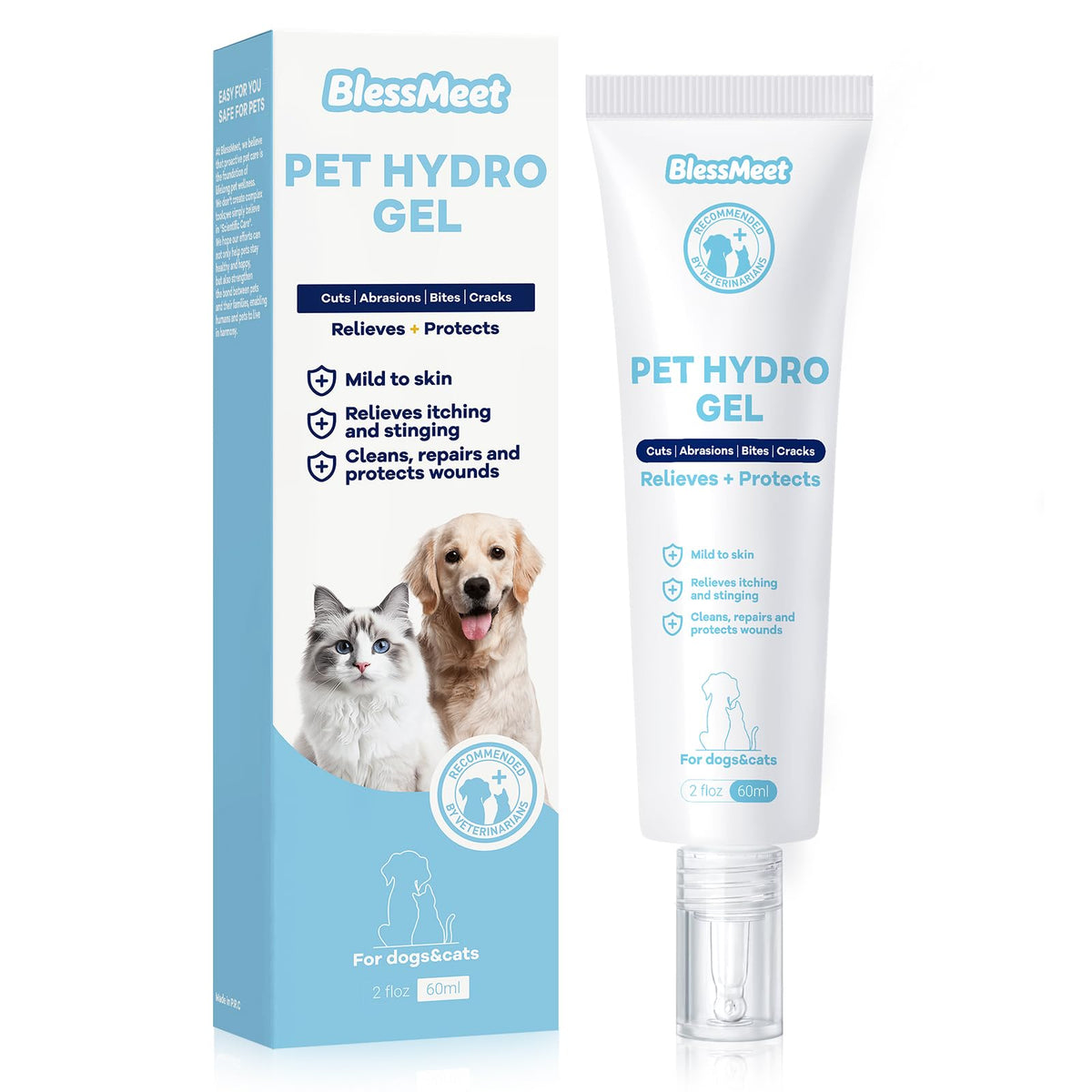 BlessMeet Gel – Soin ciblé des plaies du chien pour une application précise.