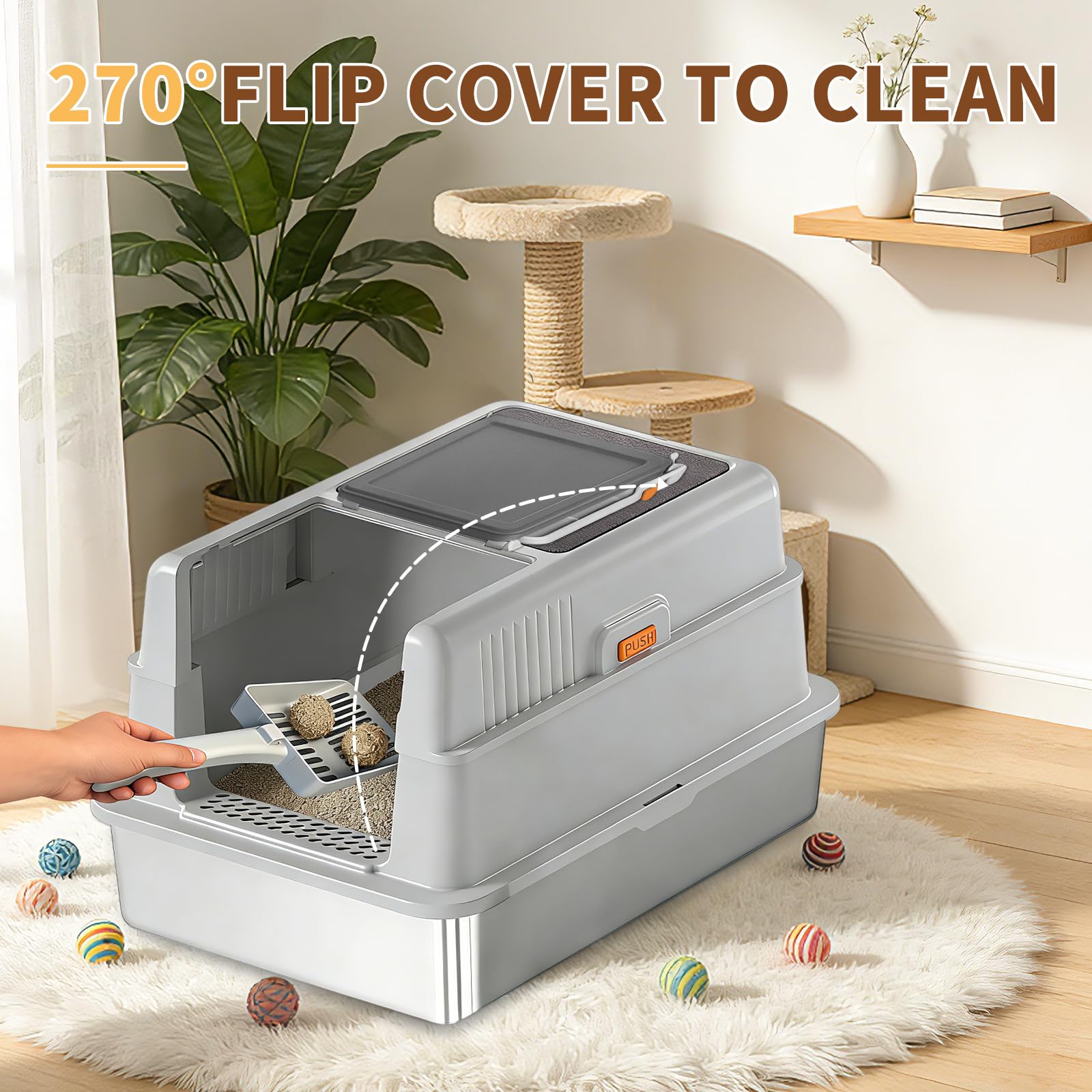 BlissBlaze litière inox – base anti dérapage pour stabilité